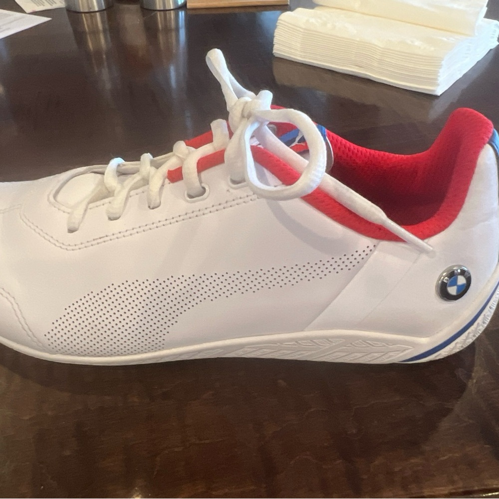 PUMA x BMW MMS Ridge Cat Sneakers White/Fiery Red
